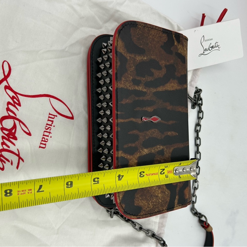 Women's Christian Louboutin, Paloma Bengali, leather clutch/shoulder bag - Picture 13 of 14